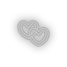 Load image into Gallery viewer, white chain led chain heart key love relationship romance valentine day neon factory