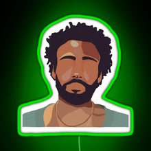 Load image into Gallery viewer, Childish Gambino RGB neon sign green