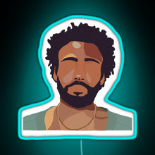 Load image into Gallery viewer, Childish Gambino RGB neon sign lightblue