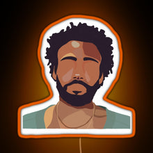 Load image into Gallery viewer, Childish Gambino RGB neon sign orange
