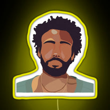 Load image into Gallery viewer, Childish Gambino RGB neon sign yellow