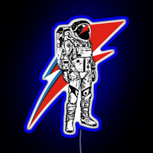 Load image into Gallery viewer, Classic David Bowie Theres A Atarman Gift Men Women RGB neon sign blue