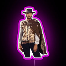 Load image into Gallery viewer, Clint Eastwood RGB neon sign  pink