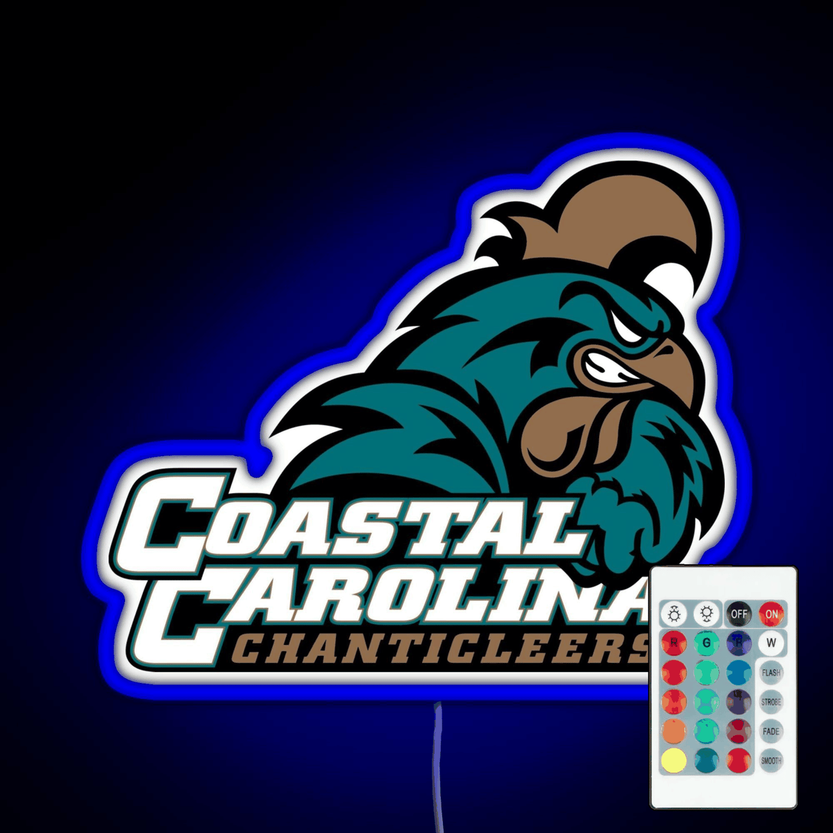 Coastal Carolina Chanticleers RGB neon sign