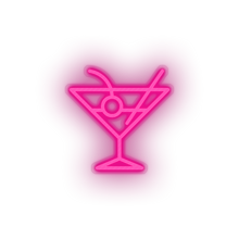 Load image into Gallery viewer, pink cocktail led alcohol cocktail drink holiday tourism travel vacation neon factory