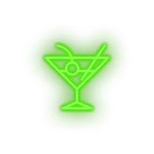 Load image into Gallery viewer, green cocktail led alcohol cocktail drink holiday tourism travel vacation neon factory