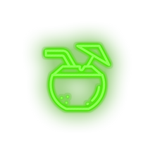 Load image into Gallery viewer, green coconut led coconut holiday summer tourism travel tropical drink vacation neon factory