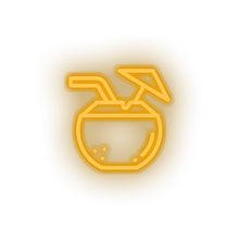Load image into Gallery viewer, warm_white coconut led coconut holiday summer tourism travel tropical drink vacation neon factory