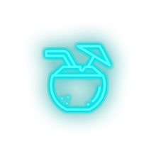 Load image into Gallery viewer, ice_blue coconut led coconut holiday summer tourism travel tropical drink vacation neon factory