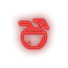 Load image into Gallery viewer, red coconut led coconut holiday summer tourism travel tropical drink vacation neon factory