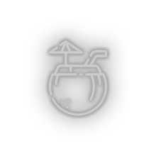 Load image into Gallery viewer, white coconut_drink led beach coconut drink fruit holiday summer tropical drink vacation neon factory