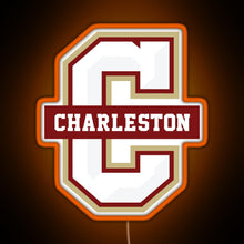 Load image into Gallery viewer, College of Charleston Cougars RGB neon sign orange