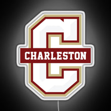 Load image into Gallery viewer, College of Charleston Cougars RGB neon sign white