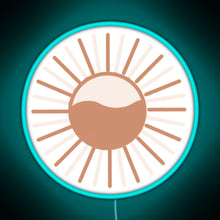 Load image into Gallery viewer, Colorful sun RGB neon sign lightblue