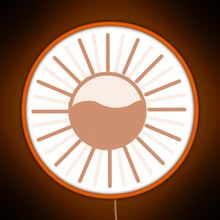 Load image into Gallery viewer, Colorful sun RGB neon sign orange