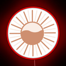 Load image into Gallery viewer, Colorful sun RGB neon sign red