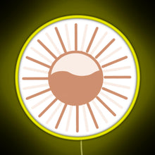Load image into Gallery viewer, Colorful sun RGB neon sign yellow