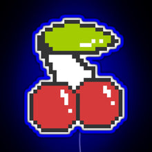 Load image into Gallery viewer, Cool 8 bit cherry RGB neon sign blue