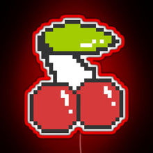 Load image into Gallery viewer, Cool 8 bit cherry RGB neon sign red