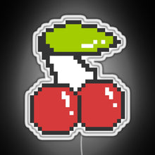 Load image into Gallery viewer, Cool 8 bit cherry RGB neon sign white