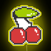 Load image into Gallery viewer, Cool 8 bit cherry RGB neon sign yellow