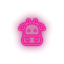 Load image into Gallery viewer, pink cow led animal cartoon cow farm fauna herbivore zoo neon factory