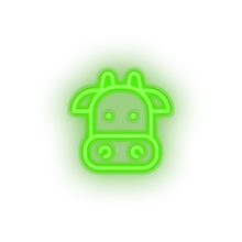 Load image into Gallery viewer, green cow led animal cartoon cow farm fauna herbivore zoo neon factory