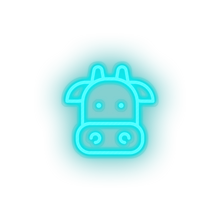 Load image into Gallery viewer, ice_blue cow led animal cartoon cow farm fauna herbivore zoo neon factory