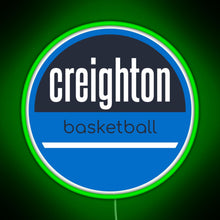 Load image into Gallery viewer, creighton basketball RGB neon sign green