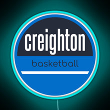 Load image into Gallery viewer, creighton basketball RGB neon sign lightblue