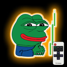 Load image into Gallery viewer, Crypto Frog Meme Sell Signal neon sign