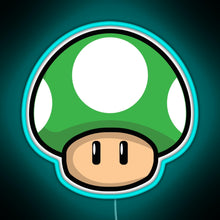 Load image into Gallery viewer, Cute Green Mushroom with Eyes RGB neon sign lightblue