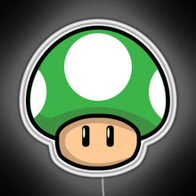 Load image into Gallery viewer, Cute Green Mushroom with Eyes RGB neon sign white