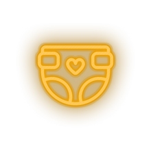 Load image into Gallery viewer, warm_white diaper family children heart care child kid baby led neon factory