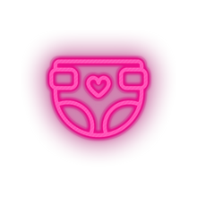 Load image into Gallery viewer, pink diaper family children heart care child kid baby led neon factory