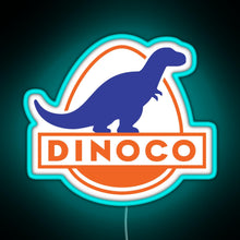 Load image into Gallery viewer, Dinoco Cars RGB neon sign lightblue