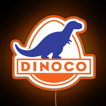 Load image into Gallery viewer, Dinoco Cars RGB neon sign orange
