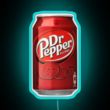 Load image into Gallery viewer, Dr Pepper RGB neon sign lightblue