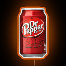 Load image into Gallery viewer, Dr Pepper RGB neon sign orange
