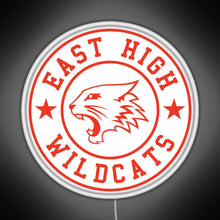 Load image into Gallery viewer, East High Wildcats RGB neon sign white