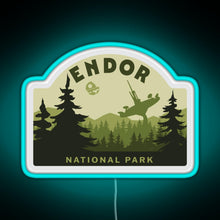 Load image into Gallery viewer, Endor National Park RGB neon sign lightblue