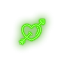 Load image into Gallery viewer, green fall_in_love led arrow fall in love heart love relationship romance valentine day neon factory