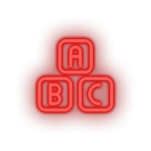 Load image into Gallery viewer, family blocks abcs toys abc alphabet children child educative kid baby educational Neon led factory