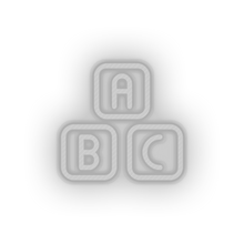 Load image into Gallery viewer, white family blocks abcs toys abc alphabet children child educative kid baby educational led neon factory