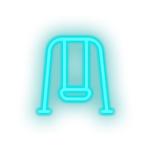 Load image into Gallery viewer, ice_blue family children playground outdoors child swing kid baby led neon factory