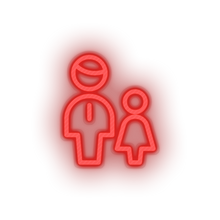 Load image into Gallery viewer, family parent father children human person child daughter kid grandfather baby Neon led factory
