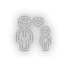 Load image into Gallery viewer, white family parent father children human person heart child kid dad baby led neon factory