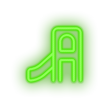 Load image into Gallery viewer, green family play children playground outdoors child structure kid slide baby led neon factory