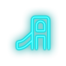 Load image into Gallery viewer, ice_blue family play children playground outdoors child structure kid slide baby led neon factory