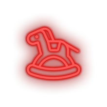 Load image into Gallery viewer, red family ride rocking toys children baby hobby play child kid horse toy led neon factory